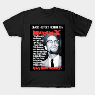 Malcolm X By Any Means Necessary T-Shirt